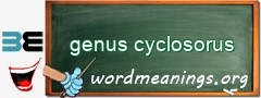 WordMeaning blackboard for genus cyclosorus